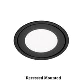 WAC HR-LED90-30-BK Edge Lit LED Button Light, Black, 0.5"x3"x3.5"